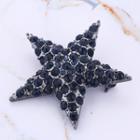 Rhinestone Star Brooch Black - One Size