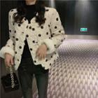 Dotted Quilted Frog-button Jacket