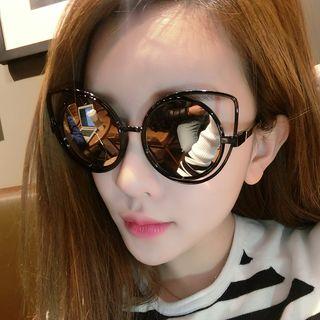 Cat Accent Round Sunglasses