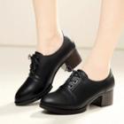 Genuine Leather Oxford Pumps