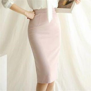 Tall Size Slit-back Pencil Skirt