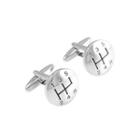 Fashion And Simple Personality Car Gearbox Round Cufflinks Silver - One Size