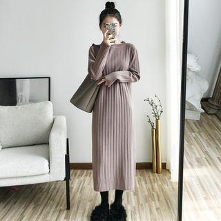 Long Sleeve Rib-knit Dress