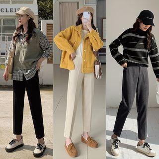High-waist Tapered Pants / Set Of 2
