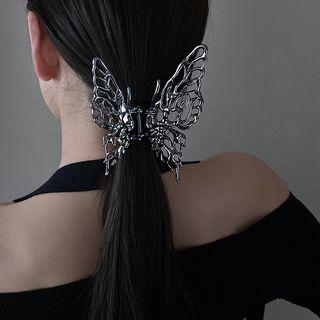 Butterfly Metal Hair Claw Silver - One Size