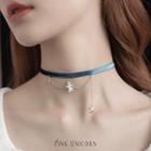 Unicorn Pendant Choker 1 Pair - As Shown In Figure - One Size