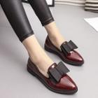 Bow Accent Pointed Loafers