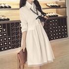 Long-sleeve A-line Shirtdress