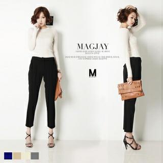 Crew-neck Ribbed Knit Top