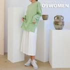 Plus Size Slit-side Loose-fit T-shirt