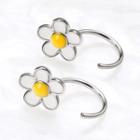 Alloy Flower Dangle Earring 1 Pair - S925 Sterling Silver - Earring - Flower - One Size