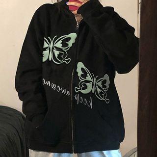 Butterfly Zipped Hoodie