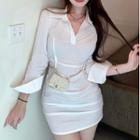 Mini Sheath Shirtdress White - One Size