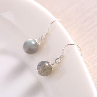 925 Sterling Silver Stone Hook Earring