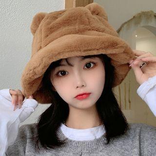 Leopard Print Bear Bucket Hat