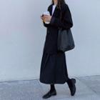 Plain Loose-fit Blazer / Long-sleeve Loose-fit T-shirt / Plain Midi Skirt