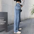 Pocket Wide-leg Jeans