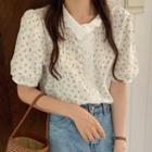 Small Floral Short-sleeve Shirt Almond - One Size