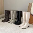 Chunky-heel Side-zip Tall Boots