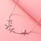 Flower Pendant Sterling Silver Necklace S925 Silver Necklace - Silver - One Size