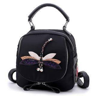 Embroidered Lightweight Convertible Backpack