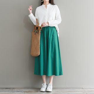 Set: V-neck Shirt + Skirt