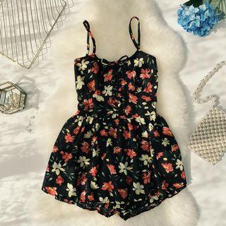 Spaghetti Strap Print Mini Dress