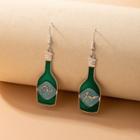 Drink Drop Earring 20472 - 1 Pair - Green & Blue & Silver - One Size