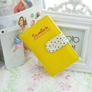 Faux-leather Dotted Wallet
