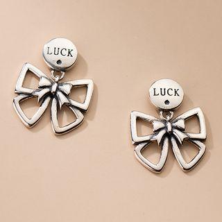 Bow Earring 1 Pair - S925 Silver - Silver - One Size