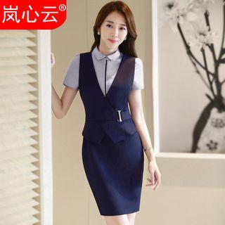 Sleeveless Sheath Dress / Blazer / Dress Shirt