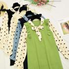 Heart Patterned Long-sleeve Knit Top