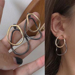 Metal Dangle Earring 1 Pair - Silver Needle - One Size