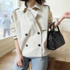 Epaulet Cropped Trench Jacket