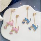 Cat-and-star Drop Earring / Clip-on Earring