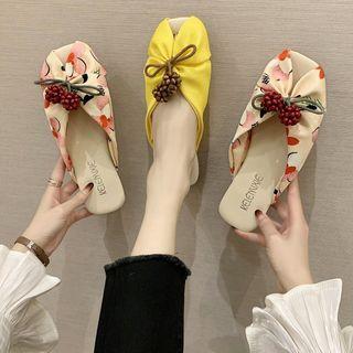 Ribbon Open Toe Mules