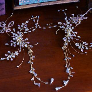 Wedding Rhinestone Branches Earring As Shown In Figure - One Size