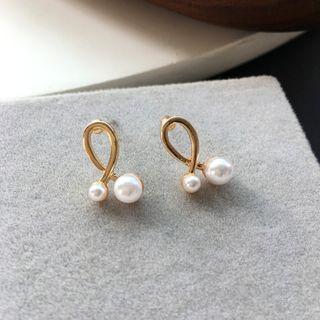 Faux Pearl Earring 1 Pair - S925 Silver - Earrings - One Size