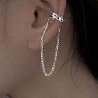 Chained Ear Cuff 1 Pc - Silver - One Size