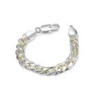 Fashion Two-tone Geometric Bracelet Silver - One Size