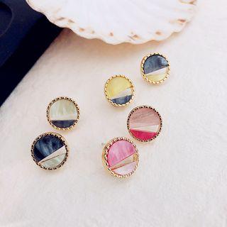 925 Sterling Paneled Ear Stud