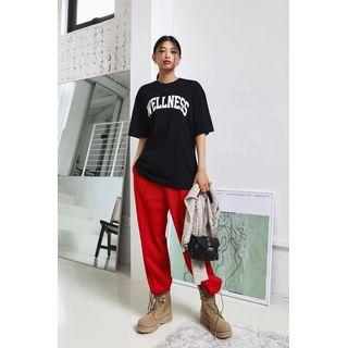 Couple Letter Cotton T-shirt