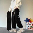 Drawstring-cuff Wide-leg Cargo Sweatpants