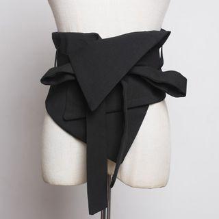 Plain Corset Belt Black - One Size