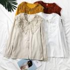 Lace-collar Loose-fit Shirt