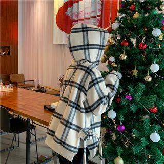 Hooded Plain Sweatshirt As Shown In Figure - One Size