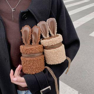 Rabbit Ear Fleece Bucket Crossbody Bag