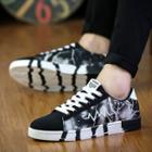 Heartbeat Print Canvas Sneakers