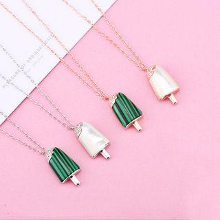 Stone Popsicle Pendant Necklace