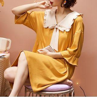 Plain Short Sleeve Sleep Dress
